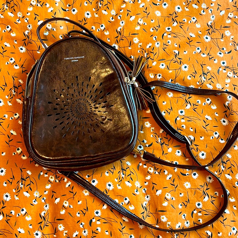 Leather backpack